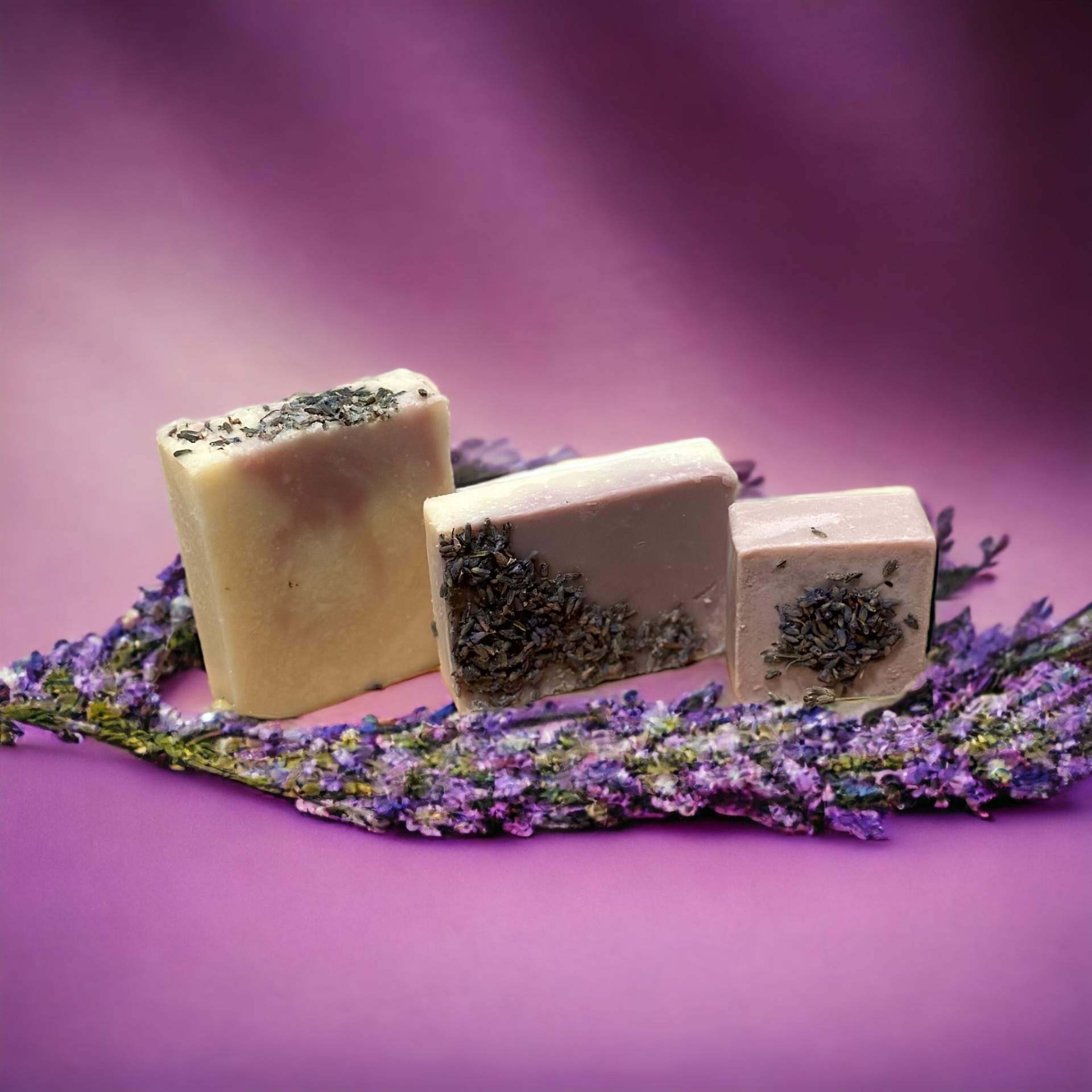 TAP HERE FOR MORE. Lavender After Sun-100% Lavender & Aloe. This amazing soap comes in 3 sizes. Small (Hand Soap) Medium (Body Bar) and Large (Brick) 