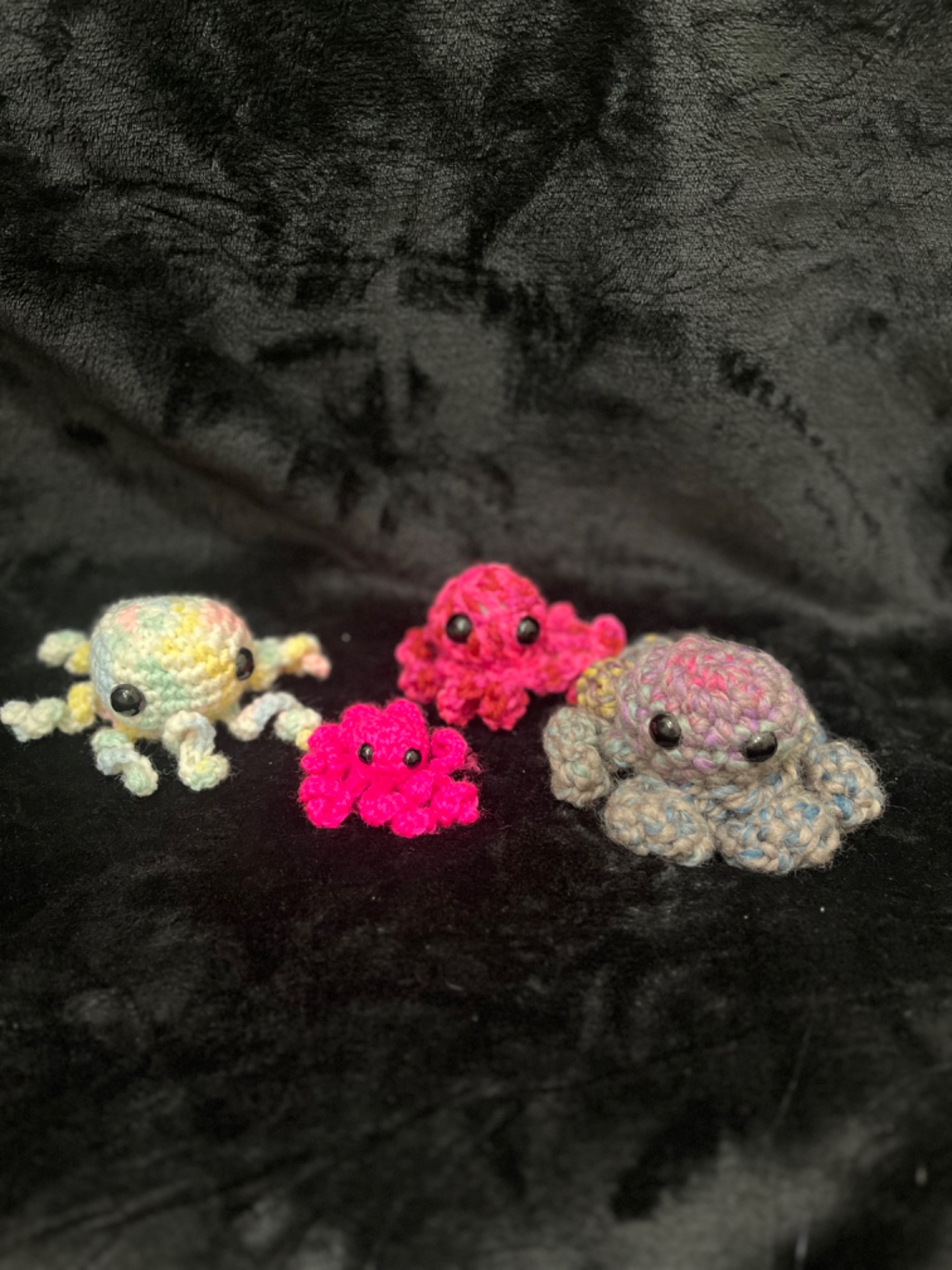 TAP HERE FOR MORE-These are handmade Octopus plushies that come in 3 different sizes. Color is always custom and make great gifts. 